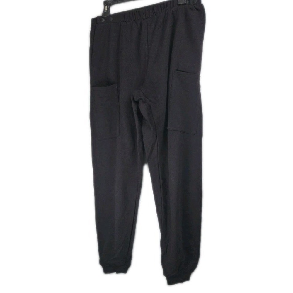 Slick Chicks Accessible Joggers Womens  Size‎ Medium Black Snap Closure